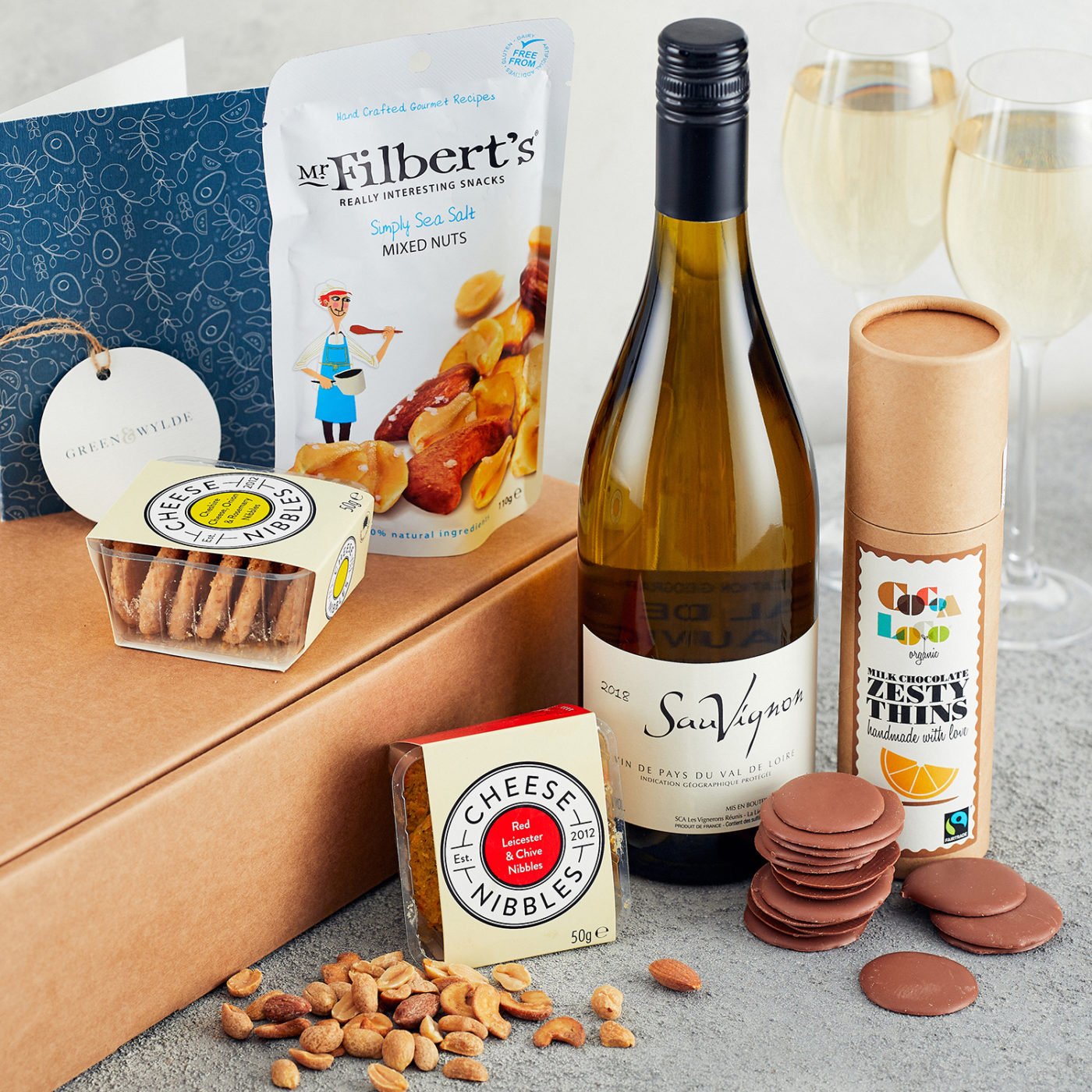 White Wine Hamper Green & Wylde